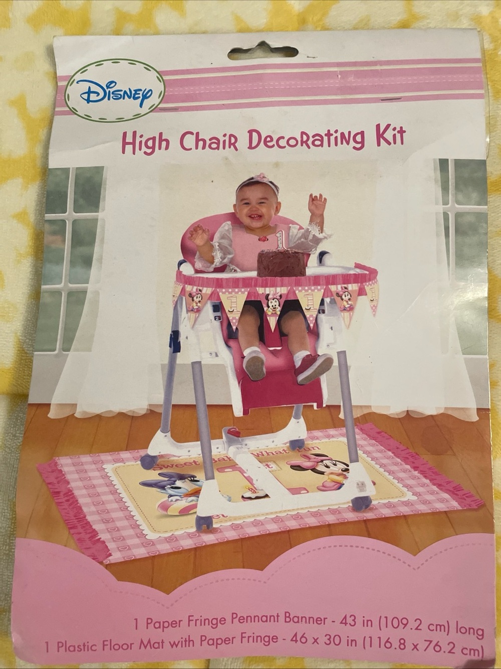 Disney Minnie Mouse 1st Birthday High Chair Decorating Kit - Brand New Sealed